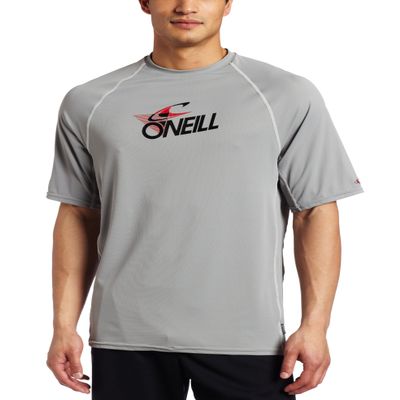 O'Neill Wetsuits Men's 24-7 Short Sleeve Crew, Flint, Medium