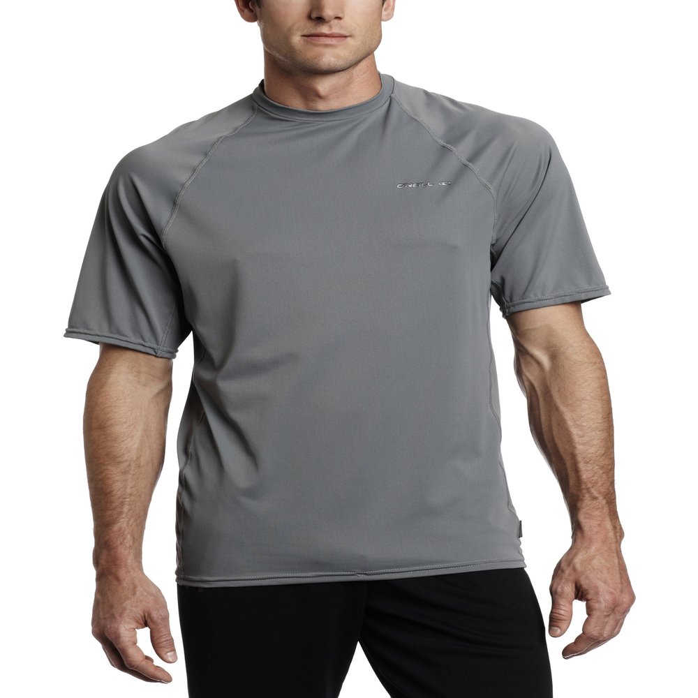 O'Neill Wetsuits Men's 24-7 Short Sleeve Crew, Metal, Small