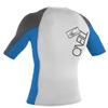 O'Neill Wetsuits Youth Skins Short Sleeve Crew, White/BaliBluee/Graphite, 10 view 2