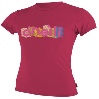 O'Neill Wetsuits Toddler Skins Short Sleeve Rash Tee, Rouge, 3