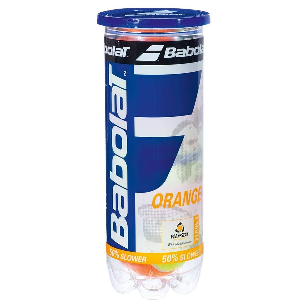 Babolat Play and Stay Orange Felt 3 Pack Tennis Balls