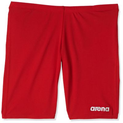 ARENA Men's Chlorine Resistant Polyester Solid Board Jammer Swimsuit, Red, 40