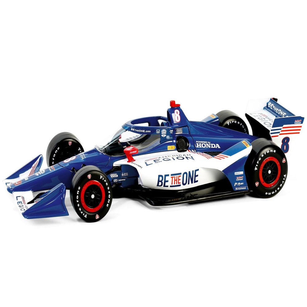 Dallara #8 Linus Lundqvist The American Legion Chip Ganassi Racing (Road Course Configuration) Series (2024) 1/18 Diecast Model Car by Greenlight 11253