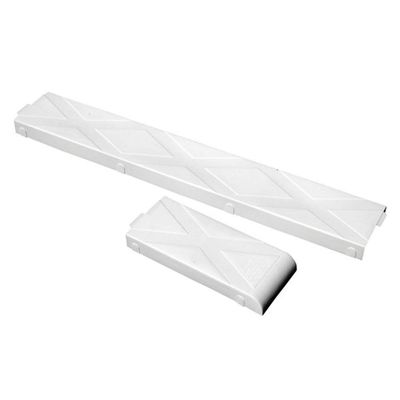 Tie Down Modular Glide On Kit  White  16 Ft Total Coverage  Self-Centering Bunk Glide ONs for 2x6 Boards  Includes 3 Ft & 1 Ft Sections + Mounting Hardware  Part #86296