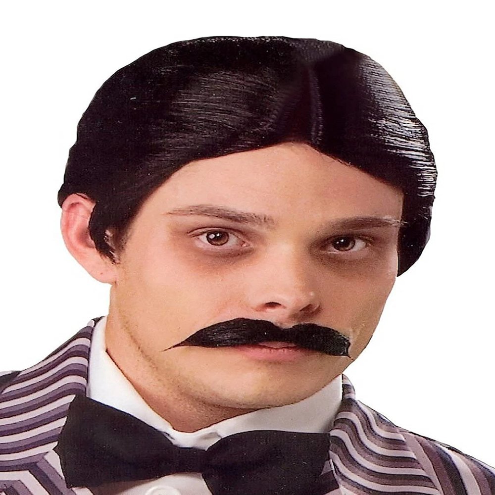 Rubies The Addams Family: Gomez Addams Wig and Mustache Kit for Adults, Men's No Size