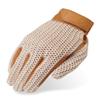 Heritage Crochet Riding Gloves, Size 4, Natural Tan view 1