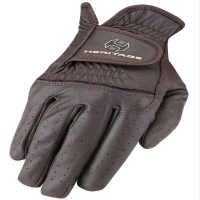 Heritage Premier Show Gloves, Size 10, Brown