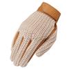 Heritage Crochet Riding Gloves, Size 5, Natural Tan view 1