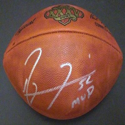 Autographed Ray Lewis Football w/ "MVP" Inscription - Autographed Footballs