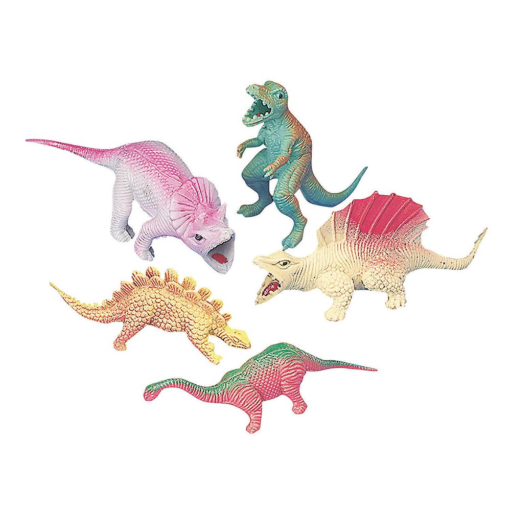 Fun Express Small Vinyl Dinosaur Assortment - Toys - 12 Pieces