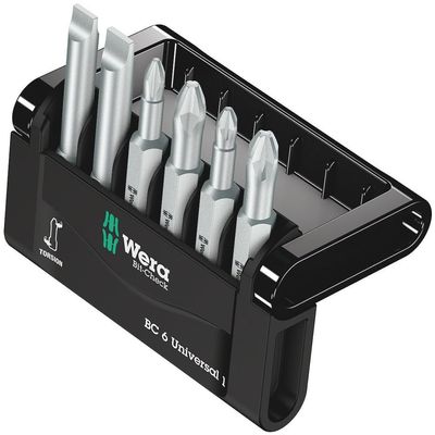 BIT-CHECK 6 UNIVERSAL 1 BITS F. SLOTTED/PH/PZ SCREWS