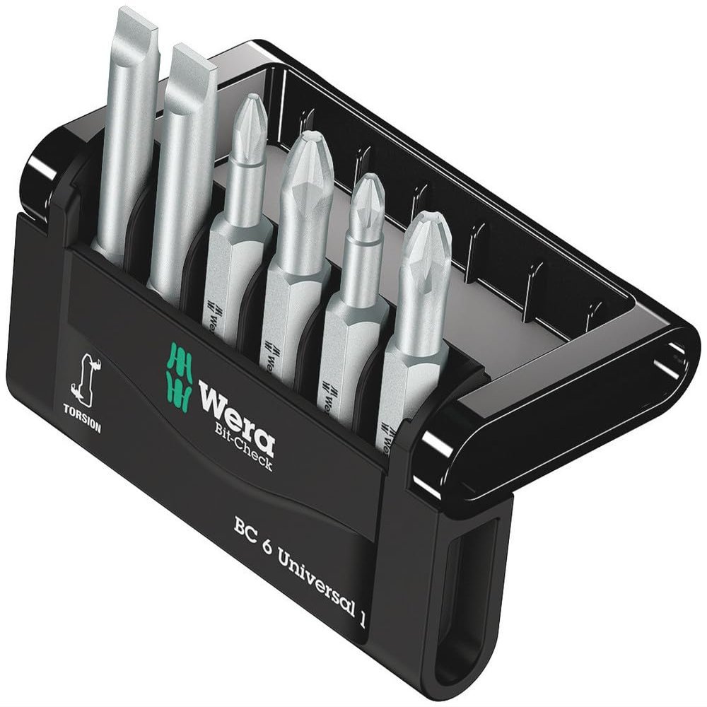 BIT-CHECK 6 UNIVERSAL 1 BITS F. SLOTTED/PH/PZ SCREWS