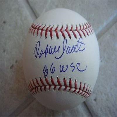 Rafael Santana Signed Baseball - 86 Wsc Official Ml W coa - Autographed Baseballs