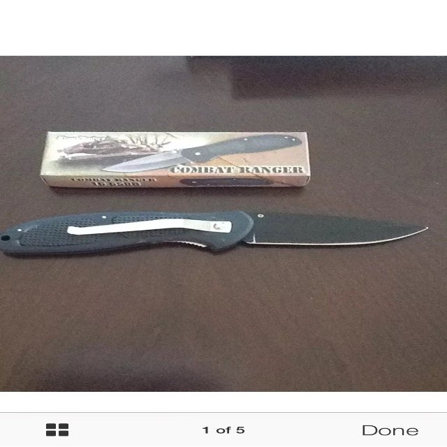 Black Combat Ranger 5" Closed Tactical Folder