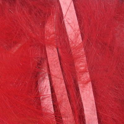 Hareline Fly Tying Micro Rabbit Strips - Red
