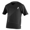 O'Neill Wetsuits Skins Short Sleeve V-Neck Rash Tee, Black, Medium view 1