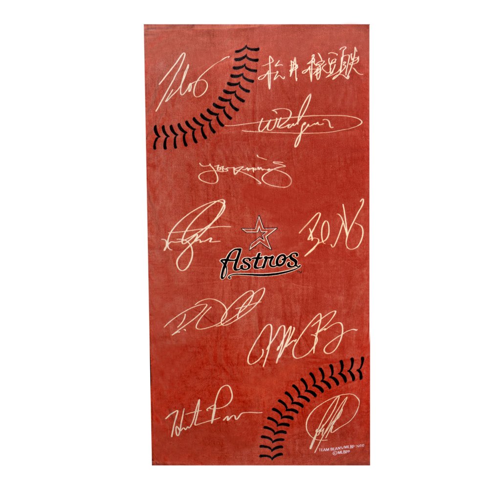 FOCO Houston Astros 30X60 Printed Signature Ball Towel