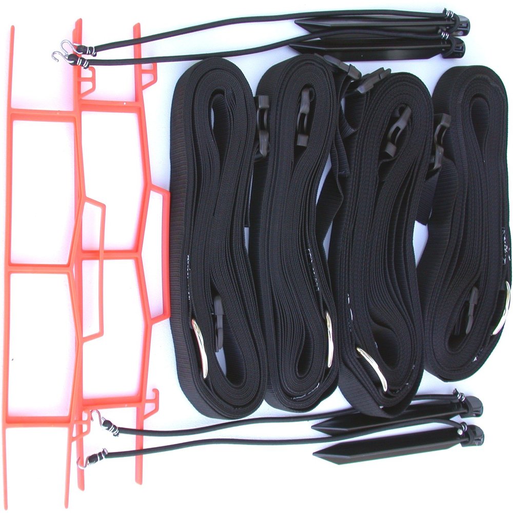 Home Court M819AS Volleyball Adjustable Boundary, Black, 8 m