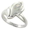 Sterling Silver Freeform Ladies Ring Flawless Quality Finish 3/4 inch Wide, Size 8 view 1