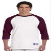 Champion Adult 5.2 oz. Raglan T-Shirt 3XL WHITE/ C GOLD view 2