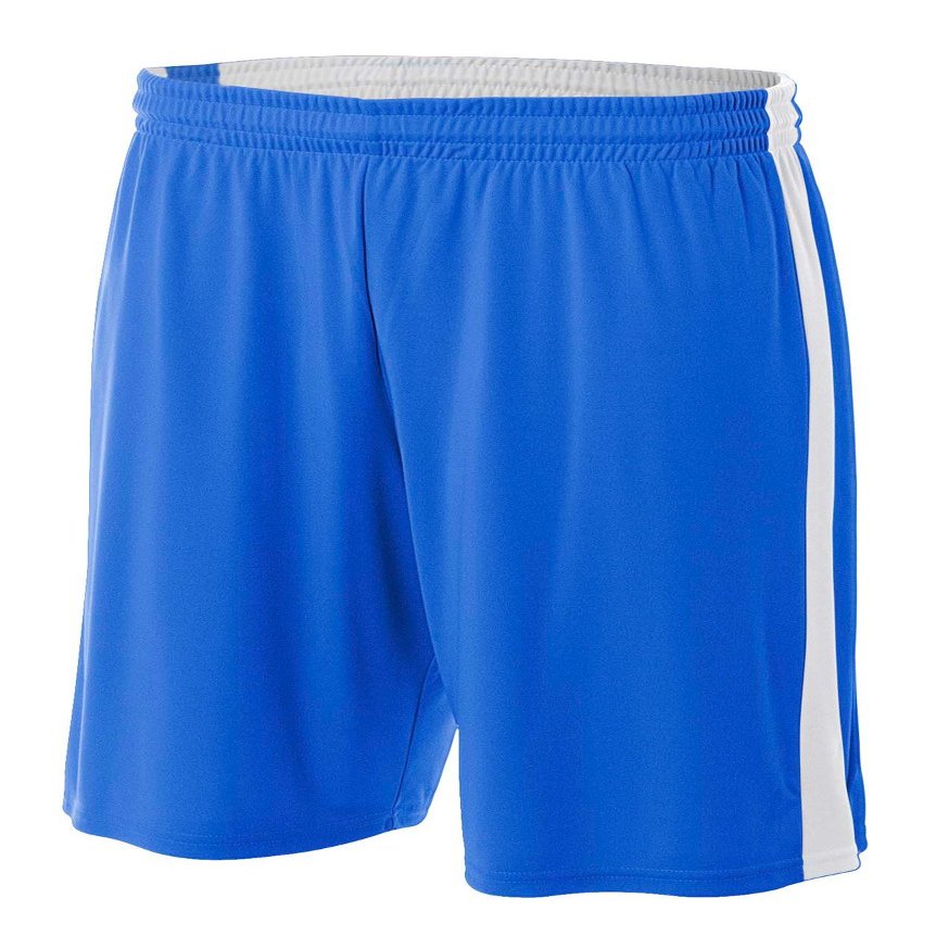 A4 Mens Reversible Moisture Management 10" Short, 2XL, Royal/White