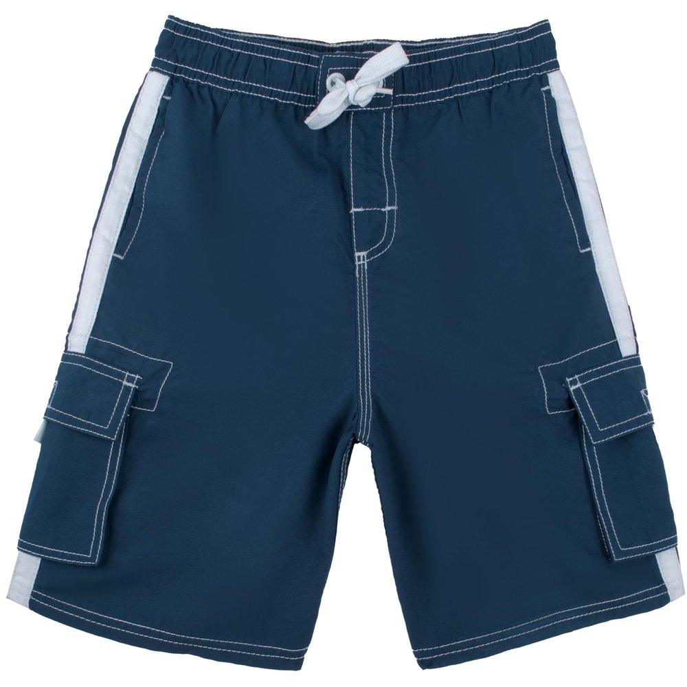 Kanu Surf Little Boys Barracuda Quick Dry Beach Swim Trunk, Barracuda Navy, Large (7)