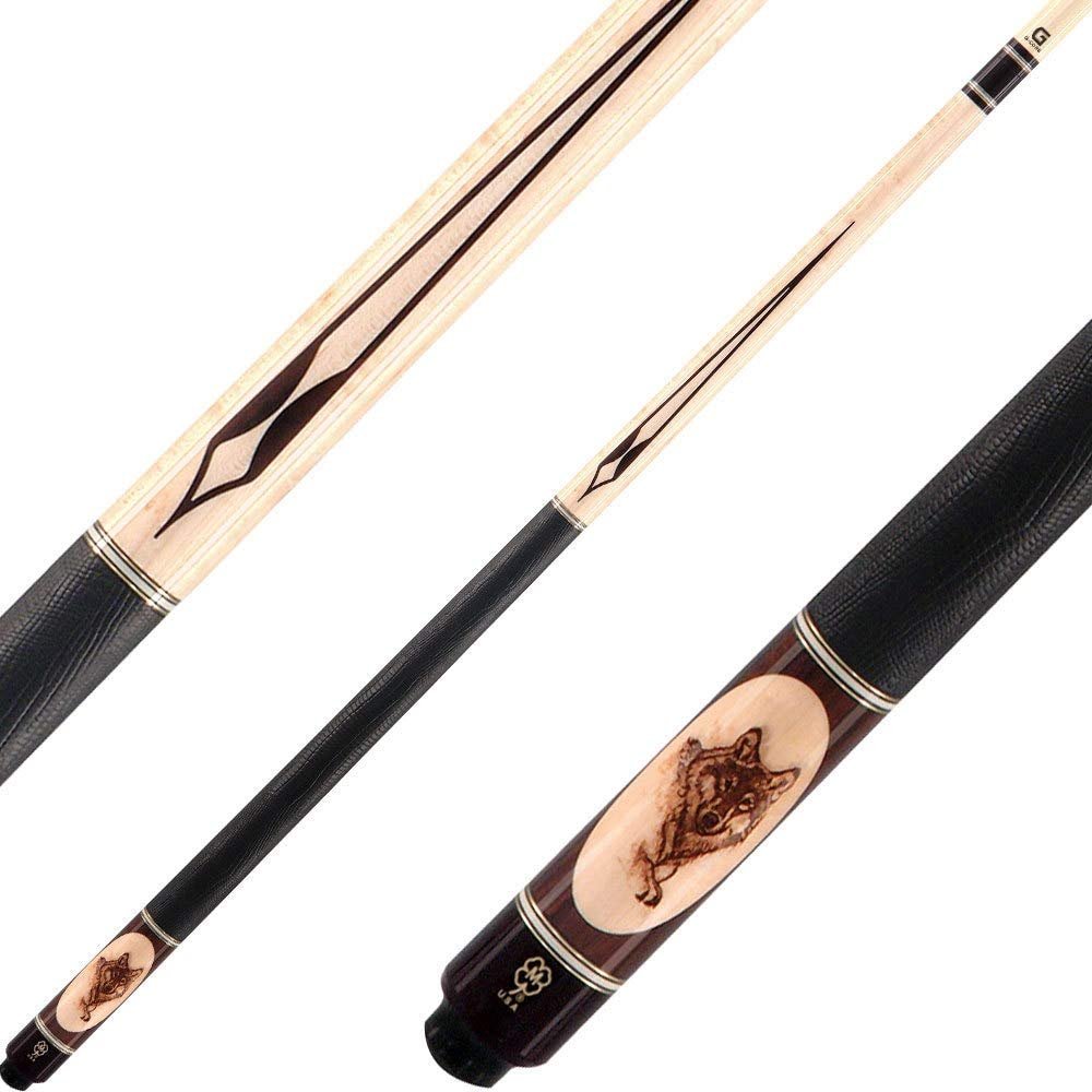 McDermott Cues Wildfire Deluxe Wolf Head Cues w/ OZ11-BLK