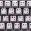 ARMENIAN-ENGLISH NON-TRANSPARENT KEYBOARD DECALS ON MATTE WHITE BACKGROUND FOR DESKTOP, LAPTOP AND NOTEBOOK view 1