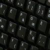 French BEPO Keyboard Stickers Black Background Non-Transparent for Desktop, Laptop and Notebook view 2