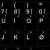 Norwegian Keyboard Stickers ON Black Background Non-Transparent for Desktop, Laptop and Notebook view 1