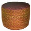 Meditation Cushion - High Seat Combination Fill Zafu - Ikat Brown Gold view 1