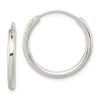 Sterling Silver 2mm Endless Hoop Earrings