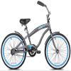 Kent 20" Crest View Beach Cruiser, Grey, Girl's view 2