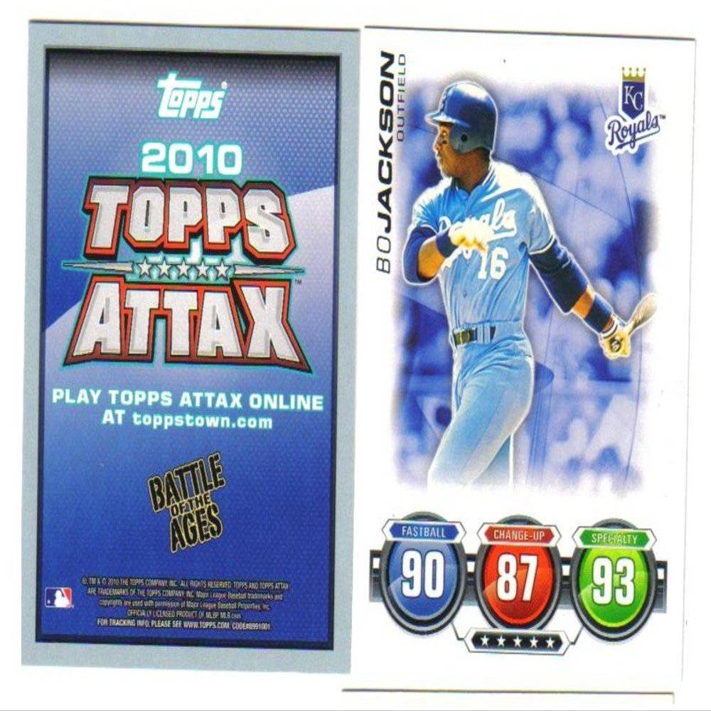 Bo Jackson Topps Attax Baseball Card