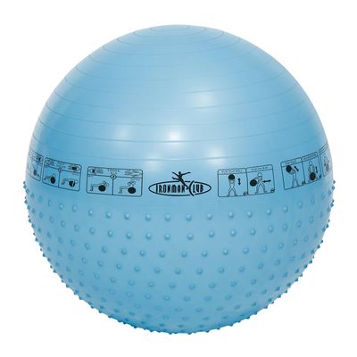 Ironman Club IMC-37 Half IBO Yoga Ball, 25.6 inches (65 cm), Blue, Includes Pump, Balance Training