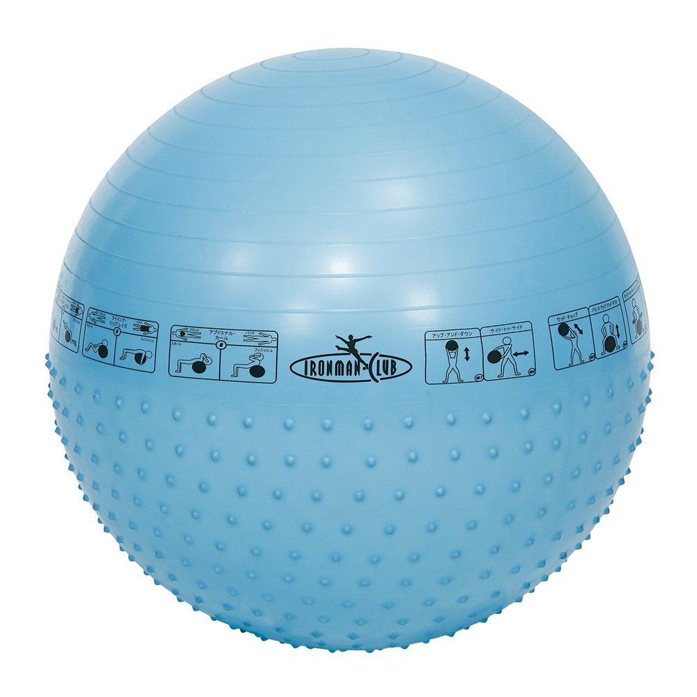 Ironman Club IMC-37 Half IBO Yoga Ball, 25.6 inches (65 cm), Blue, Includes Pump, Balance Training
