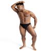 Capezio Men's Reinforced Front-Lined Thong Dance Belt, Black, X-Large view 4