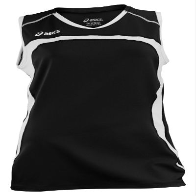 ASICS WoWomen's Ace Jersey, Black/White, X-Small