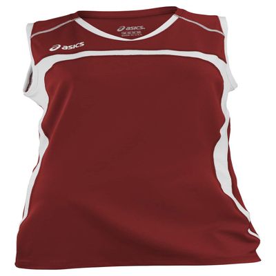 ASICS Women's Ace Jersey (X-Large, Maroon/White)