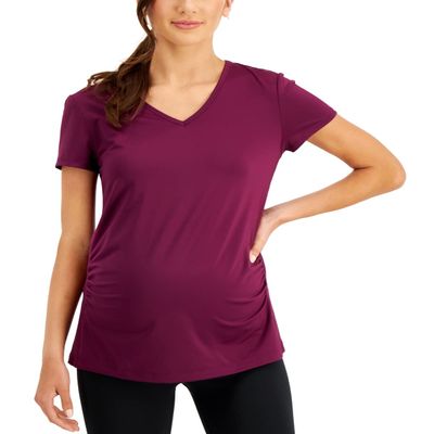 ID Ideology Women's Maternity T-Shirt Purple Size Large