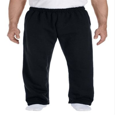 Gildan Activewear Heavyweight Blend Open Bottom Sweatpants, 3XL, Black