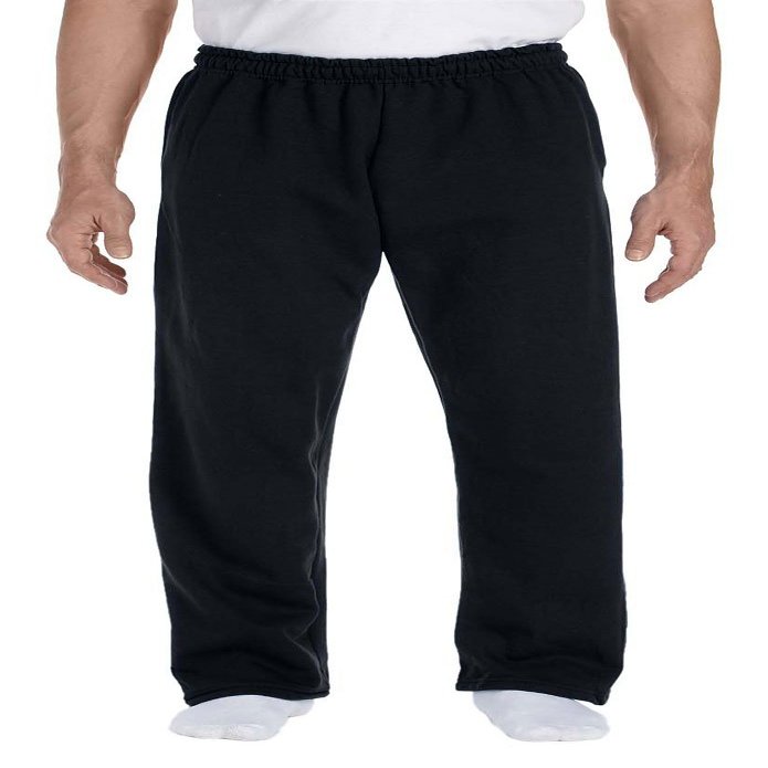 Gildan Activewear Heavyweight Blend Open Bottom Sweatpants, 3XL, Black