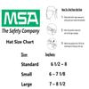 MSA 475365 V-Gard Cap Style Safety Hard Hat With Fas-Trac III Ratchet Suspension | Polyethylene Shell, Superior Impact Protection, Self Adjusting Crown Straps - Standard Size in Gold view 2