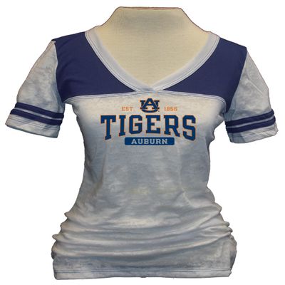NCAA Auburn Tigers Bragster Short Sleeve Tee (Navy/White, Small)