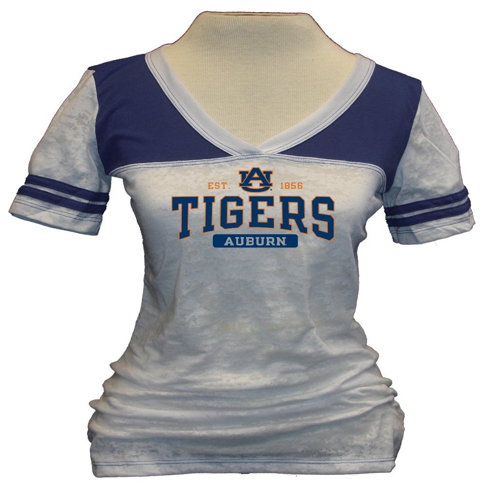 NCAA Auburn Tigers Bragster Short Sleeve Tee (Navy/White, Small)