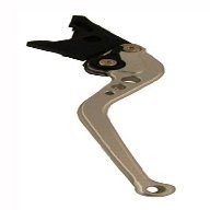 MotoBrackets Standard 4" Adjustable Silver Brake Lever Replacement for Yamaha 2005-2009 YZF R6, 2004-2009 YZF R1