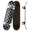 Yocaher Professional Complete 7.75" Skateboard w/7Ply Maple Deck, BlackWidow Premium Grip Tape, Aluminum Alloy Truck, ABEC-9 Bearing (Complete - 7.75 - Checker Silver) view 1