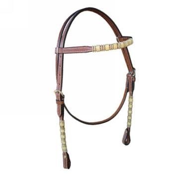 Browband Headstall with Rawhide Accents