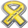 Americas & Americas Support Our Troops Chrome Automobile Emblem view 1