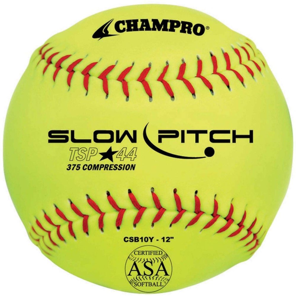 CHAMPRO 12" ASA .44 Cor Slowpitch Softball (Dozen)